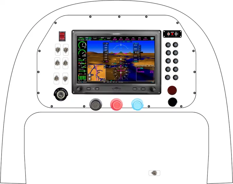 A Papa 51 Thunder Mustang instrument panel design
