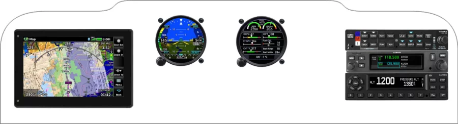 A American Champion Decathlon instrument panel design