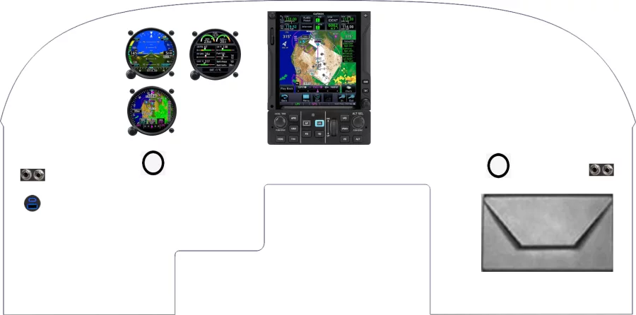 A Cessna 182B/C instrument panel design