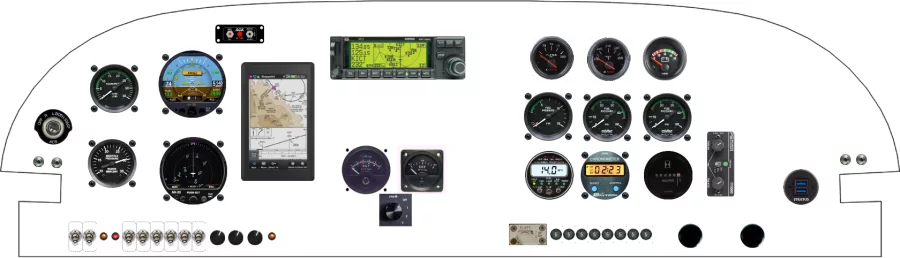 An Van's Aircraft RV-6 instrument panel design
