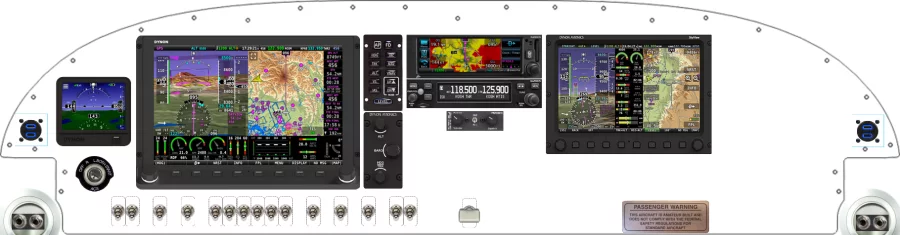 An Van's Aircraft RV-7/9 instrument panel with the Dynon SkyView Classic and Touch