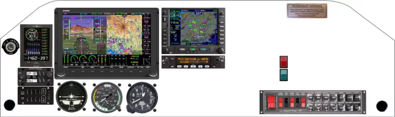 A Glasair Aviation Glasair II instrument panel design