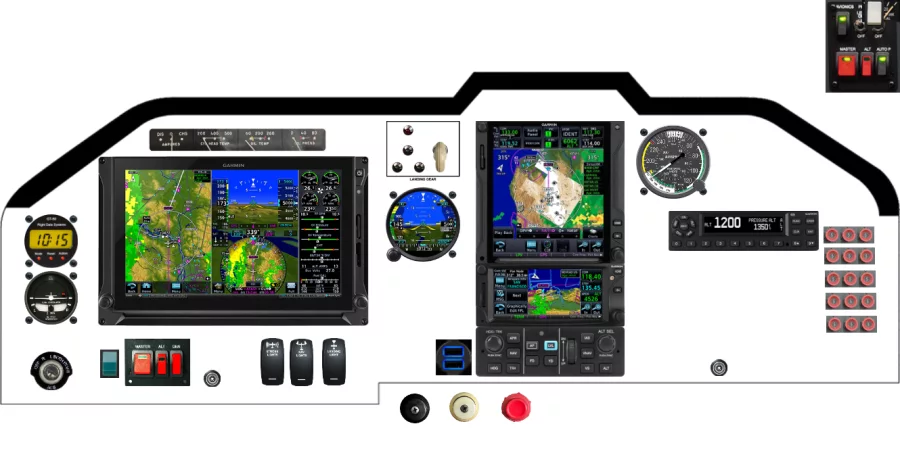 An Mooney M20J instrument panel design