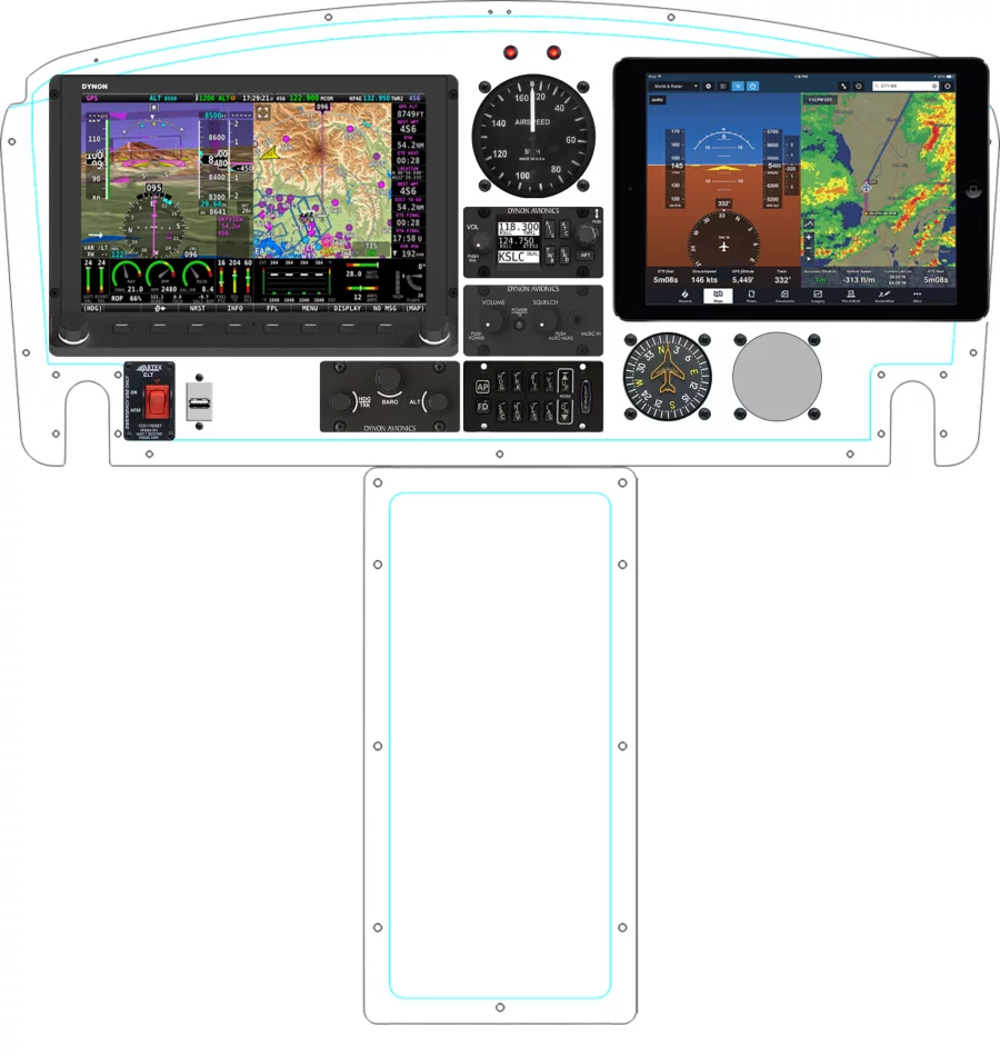 An Aeroprakt Aircraft A32 instrument panel design