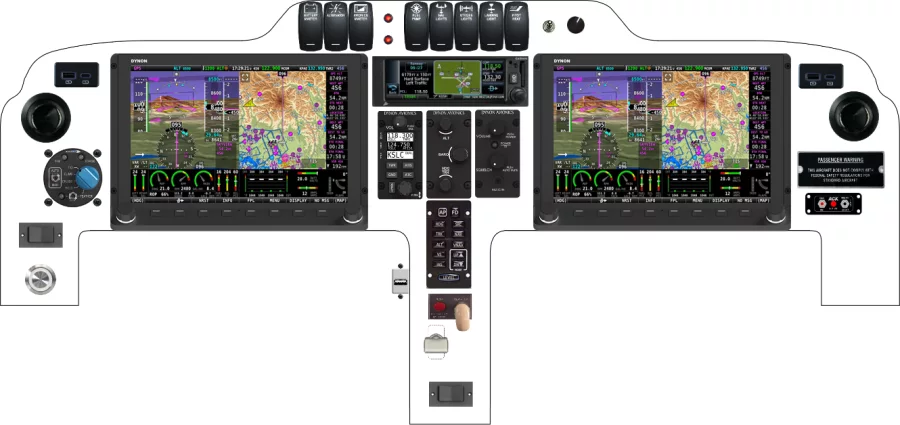 A Cozy Aircraft Cozy MKIV instrument panel design