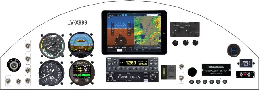 A Kitfox Aircraft Model 4 instrument panel design
