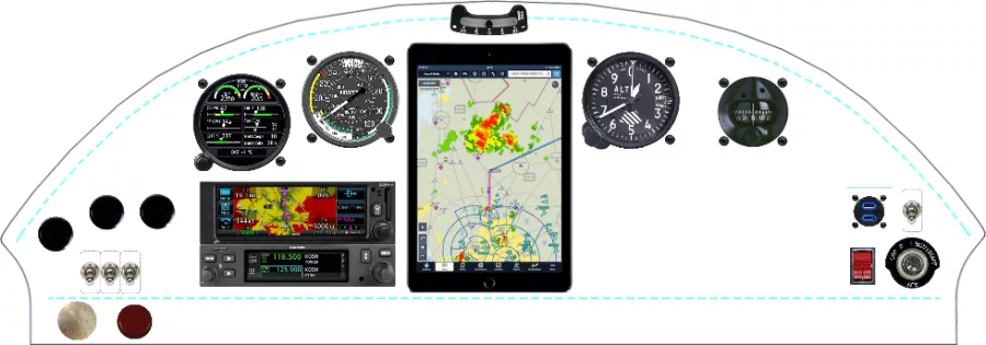A Piper Aircraft PA-12 instrument panel design