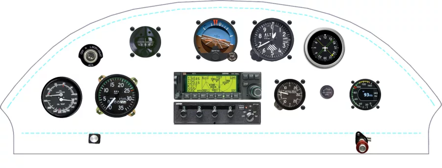 A Piper Aircraft PA-12 instrument panel design