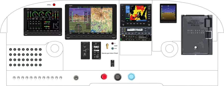 A Piper Aircraft PA-24 instrument panel design
