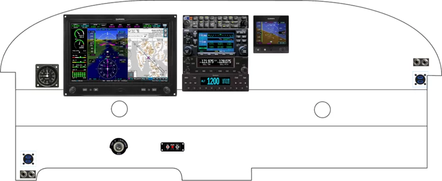 A Piper Aircraft PA-28 instrument panel with the Garmin G3X Touch