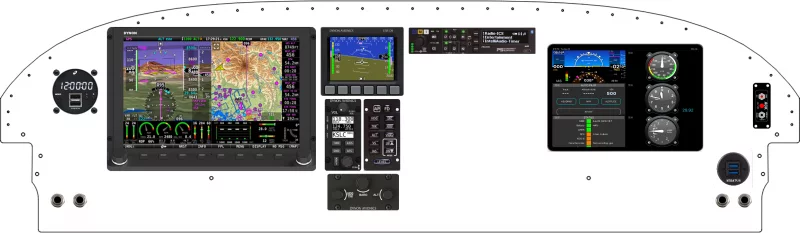 An Van's Aircraft RV-7/9 instrument panel with the Dynon D10
