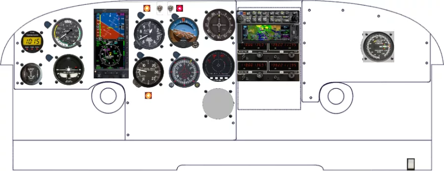 A Piper Aircraft PA-24 instrument panel design