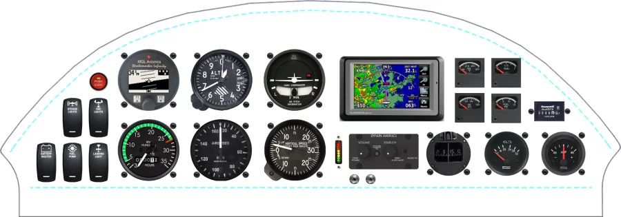 A Piper Aircraft PA-12 instrument panel design