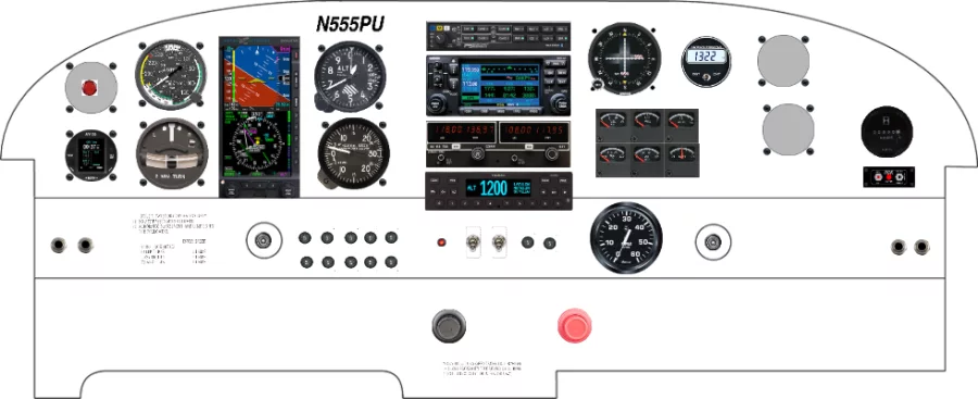 A Piper Aircraft PA-28 instrument panel design