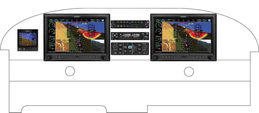 A Piper Aircraft PA-28 instrument panel with the Garmin G3X Touch