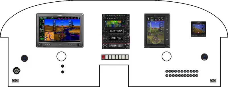 A Piper Aircraft PA32R-300 instrument panel with the Garmin G3X Touch