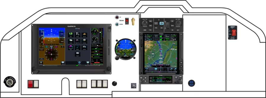 An Mooney M20J instrument panel design