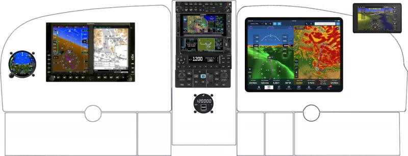 A Cessna 337 Skymaster instrument panel design
