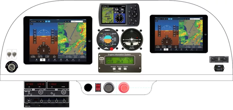 A Thorp T-18 instrument panel design