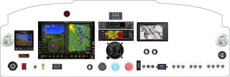 A Globe Aircraft Swift instrument panel design