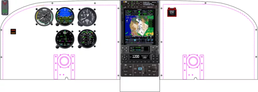 A Cessna T210N instrument panel design