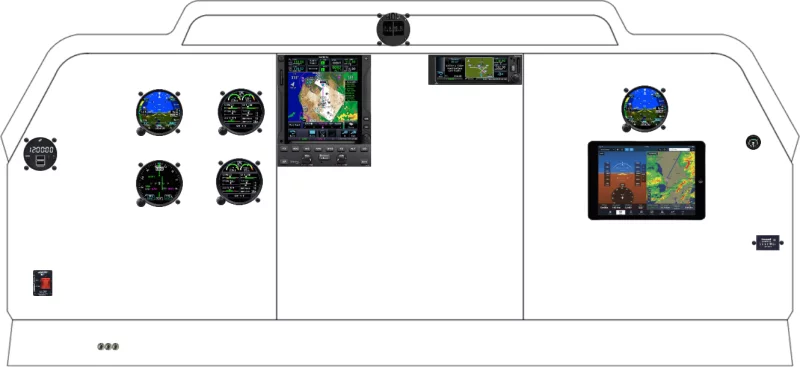 A Cessna 310P instrument panel design