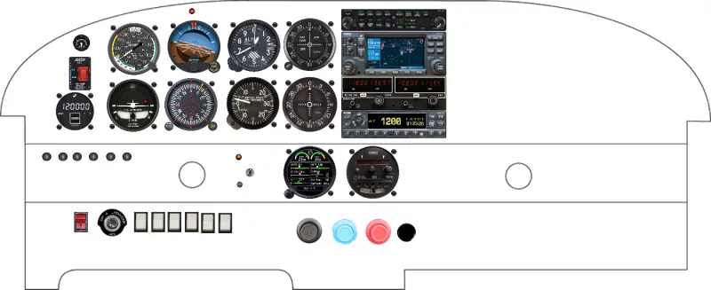 A Piper Aircraft PA-28 instrument panel with the Aspen Evolution