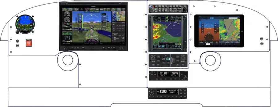 A Piper Aircraft PA-24 instrument panel design