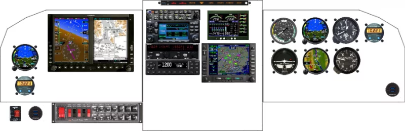 A Piper Aircraft PA-31 instrument panel design