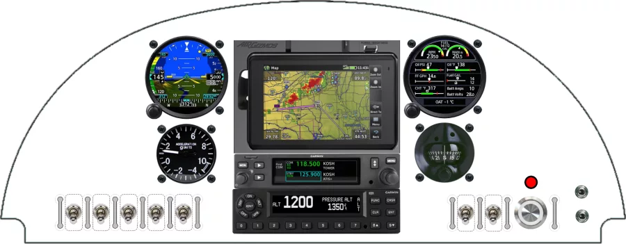 An Aviat Aircraft S1/S2 instrument panel design