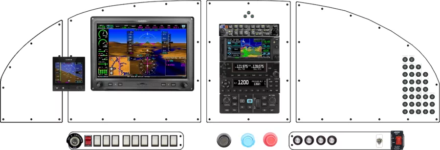 An Lancair International ES / IV instrument panel design