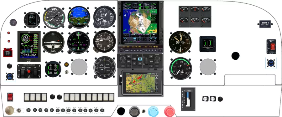 A Cessna 182P, Q, R, R182, TR182 instrument panel design