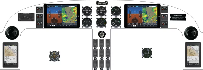 A Viking Aircraft Dragonfly instrument panel design