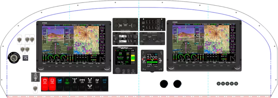 An RANS Aircraft S-20 / S-21 instrument panel design