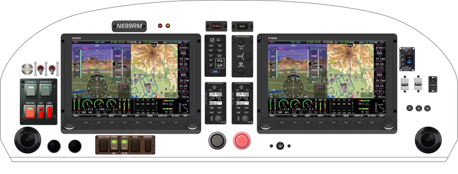 An instrument panel design with the Dynon SkyView HDX