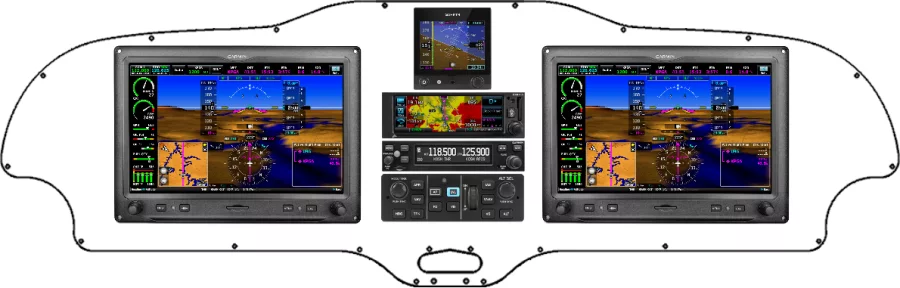 A Sling Aircraft Sling TSi instrument panel with the Garmin G3X Touch