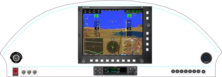 A Piper Aircraft PA-12 instrument panel design