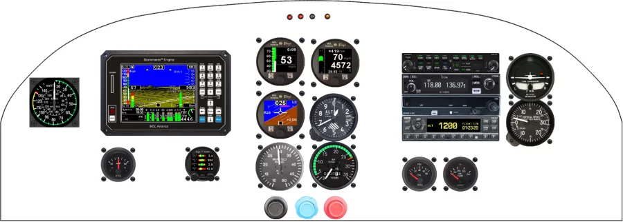 A Zenith Aircraft Company STOL CH801 instrument panel design