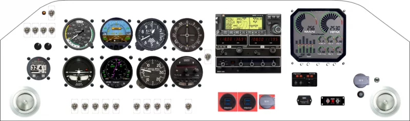 A Glasair Aviation Glasair II instrument panel design