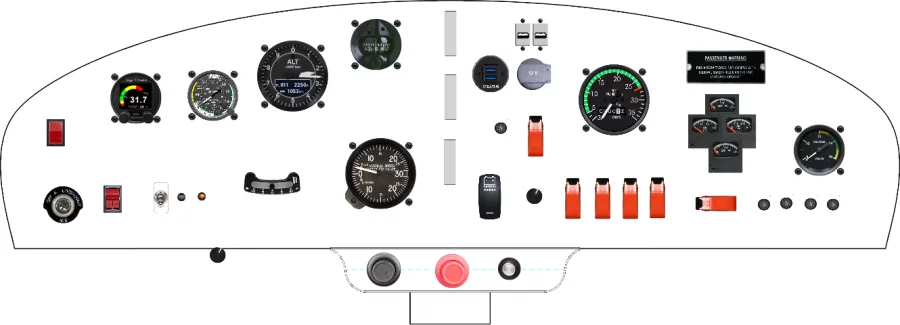 A nV Aerospace KR2 instrument panel design