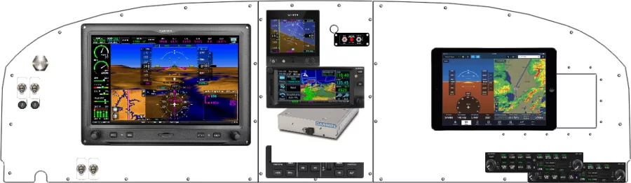 An Van's Aircraft RV-14 instrument panel with the Garmin G3X Touch