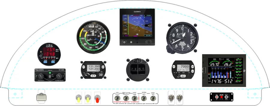 An Van's Aircraft RV-4 instrument panel design
