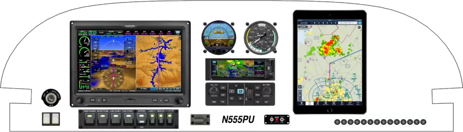 An Van's Aircraft RV-6 instrument panel design