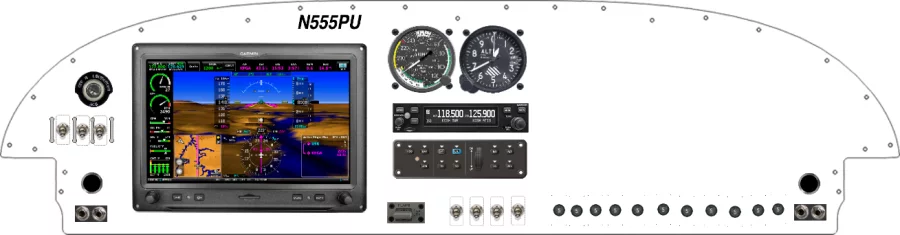 An Van's Aircraft RV-7/9 instrument panel with the Garmin G3X Touch