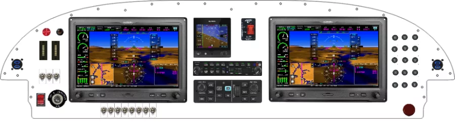 An Van's Aircraft RV-7/9 instrument panel with the Garmin G3X Touch