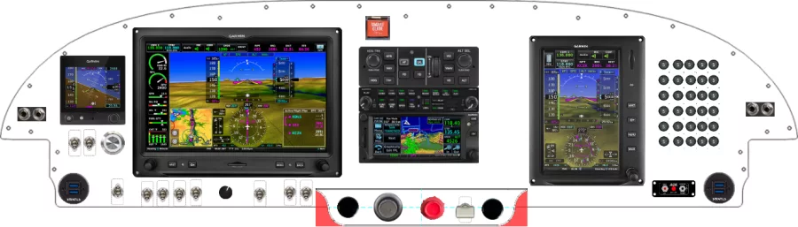 An Van's Aircraft RV-7/9 instrument panel with the Garmin G3X Touch