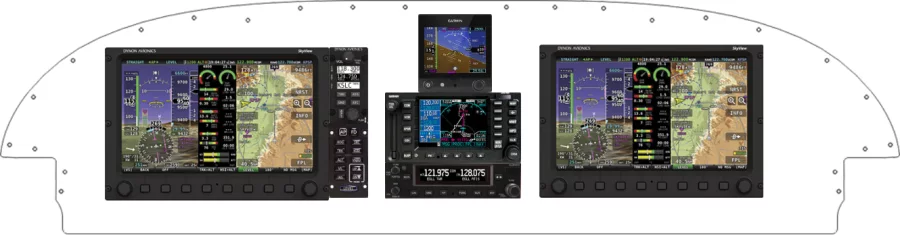 An Van's Aircraft RV-7/9 instrument panel with the Dynon SkyView Classic and Touch