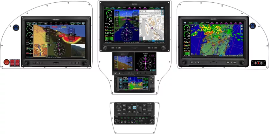 An Aerosport Products RV-10 instrument panel design