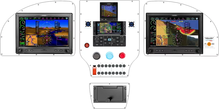 An Aerosport Products RV-10 instrument panel design