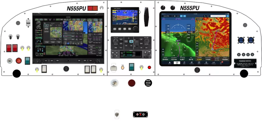 An Van's Aircraft RV-14 instrument panel design